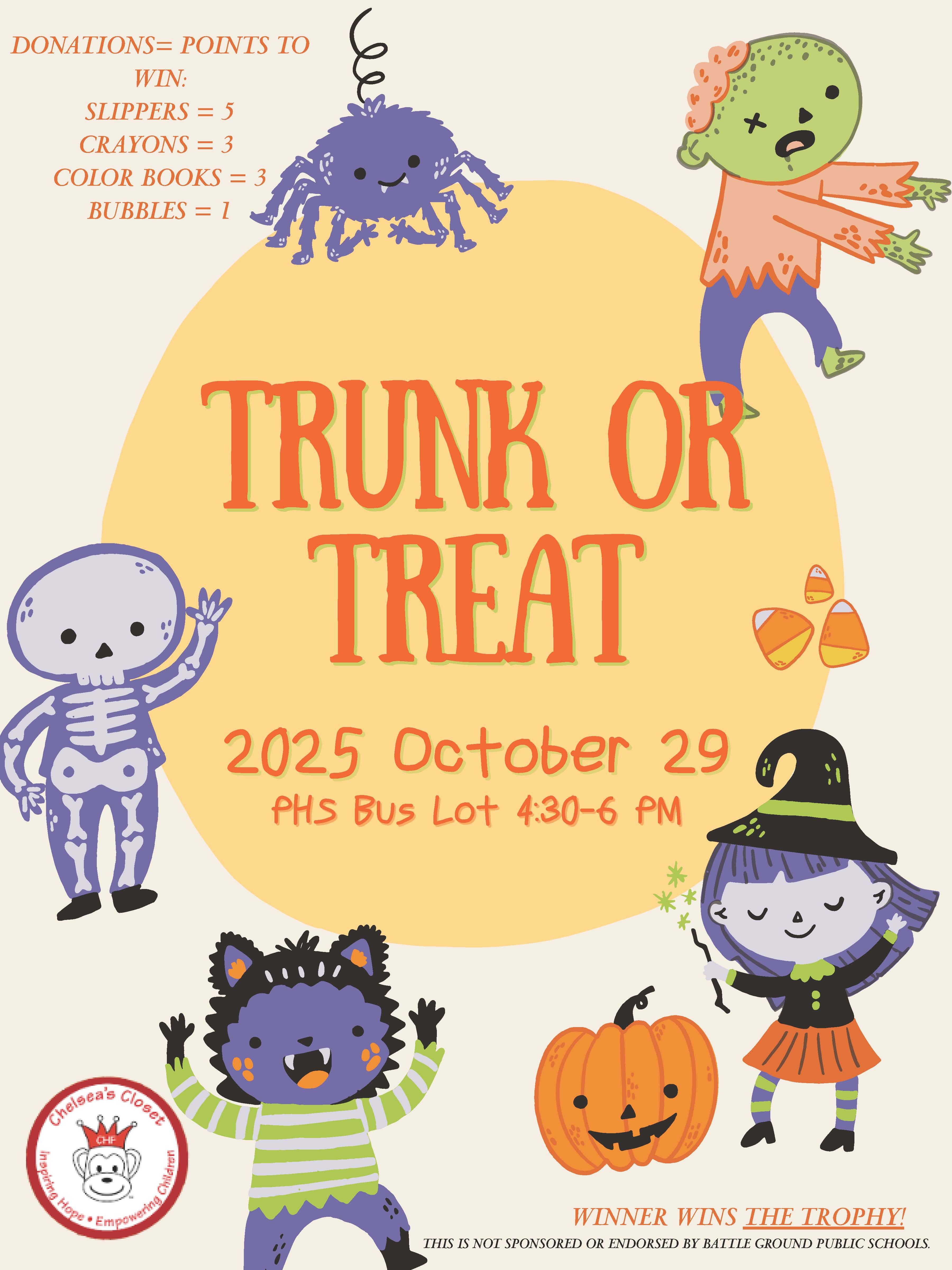 PHS Trunk or Treat Flyer