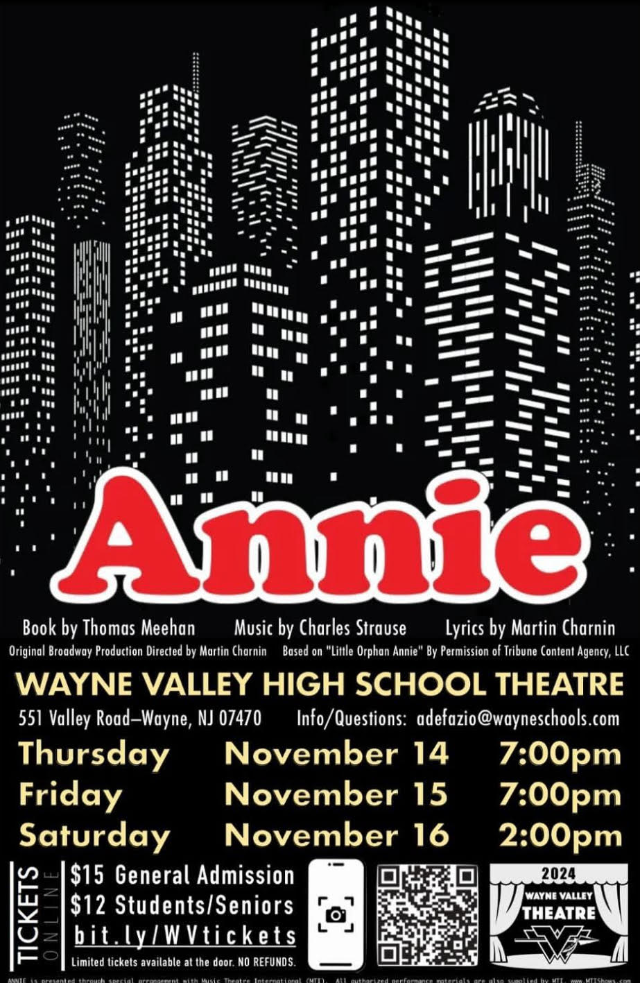 WVHS Production of Annie