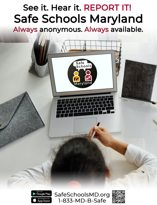 Safe schools Maryland graphic for September 2025 newsletter