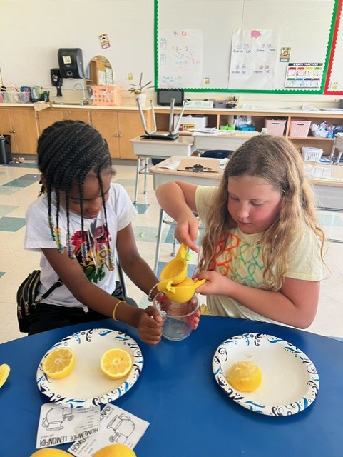 Students making lemonade