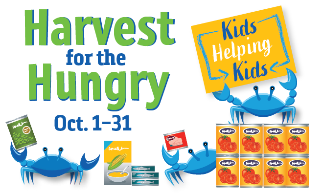 harvest for the hungry, kids helping kids, October 1-31, 2023