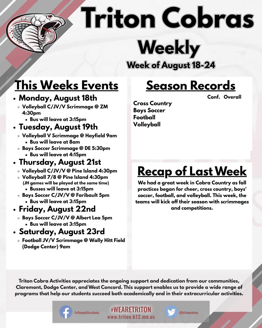 Activities Weekly