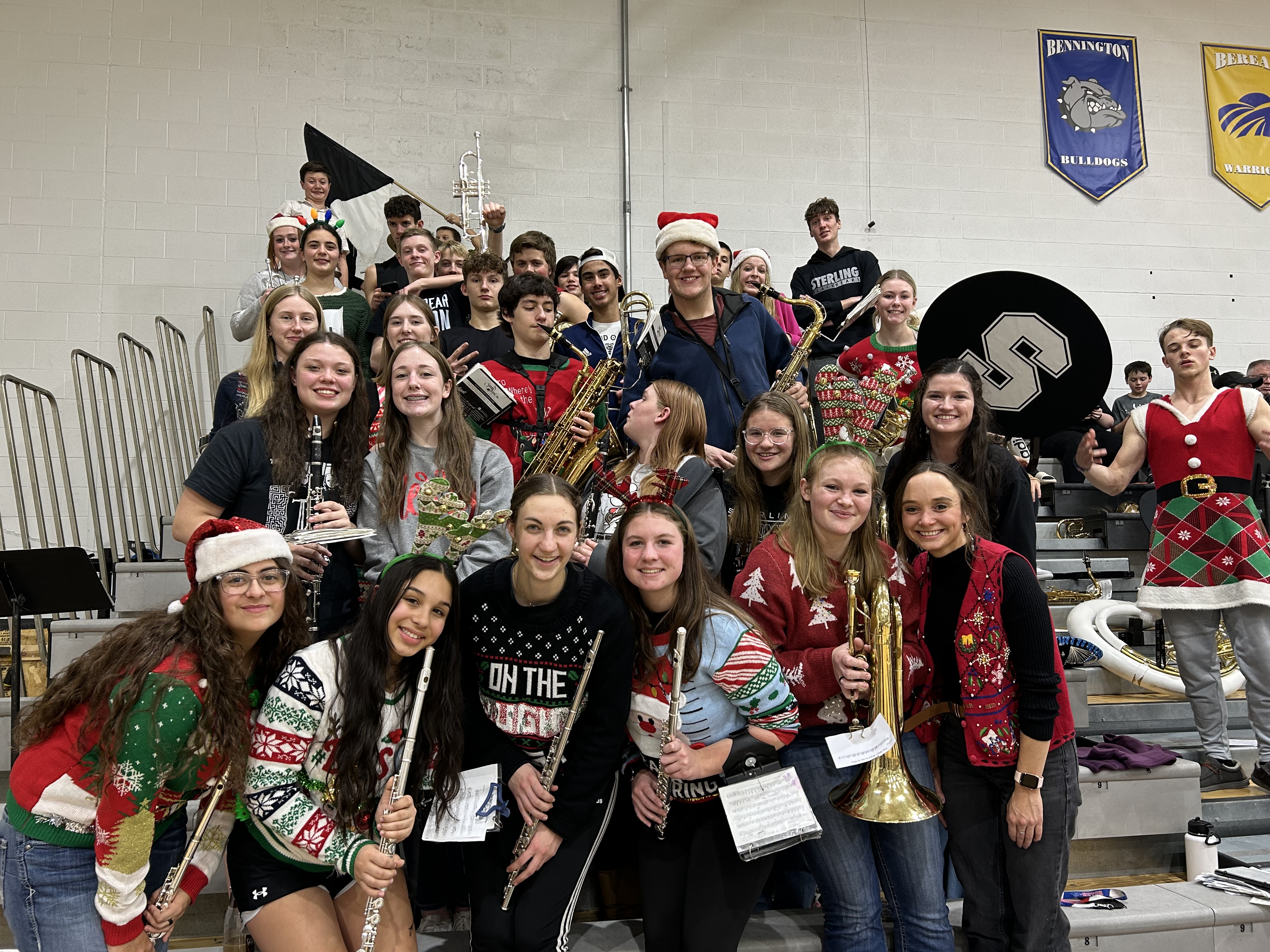 SHS Pep Band in Christmas Sweaters