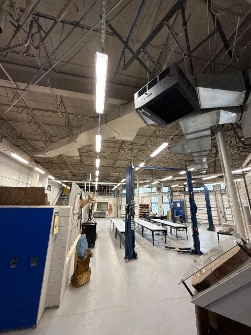 New classroom lighting.