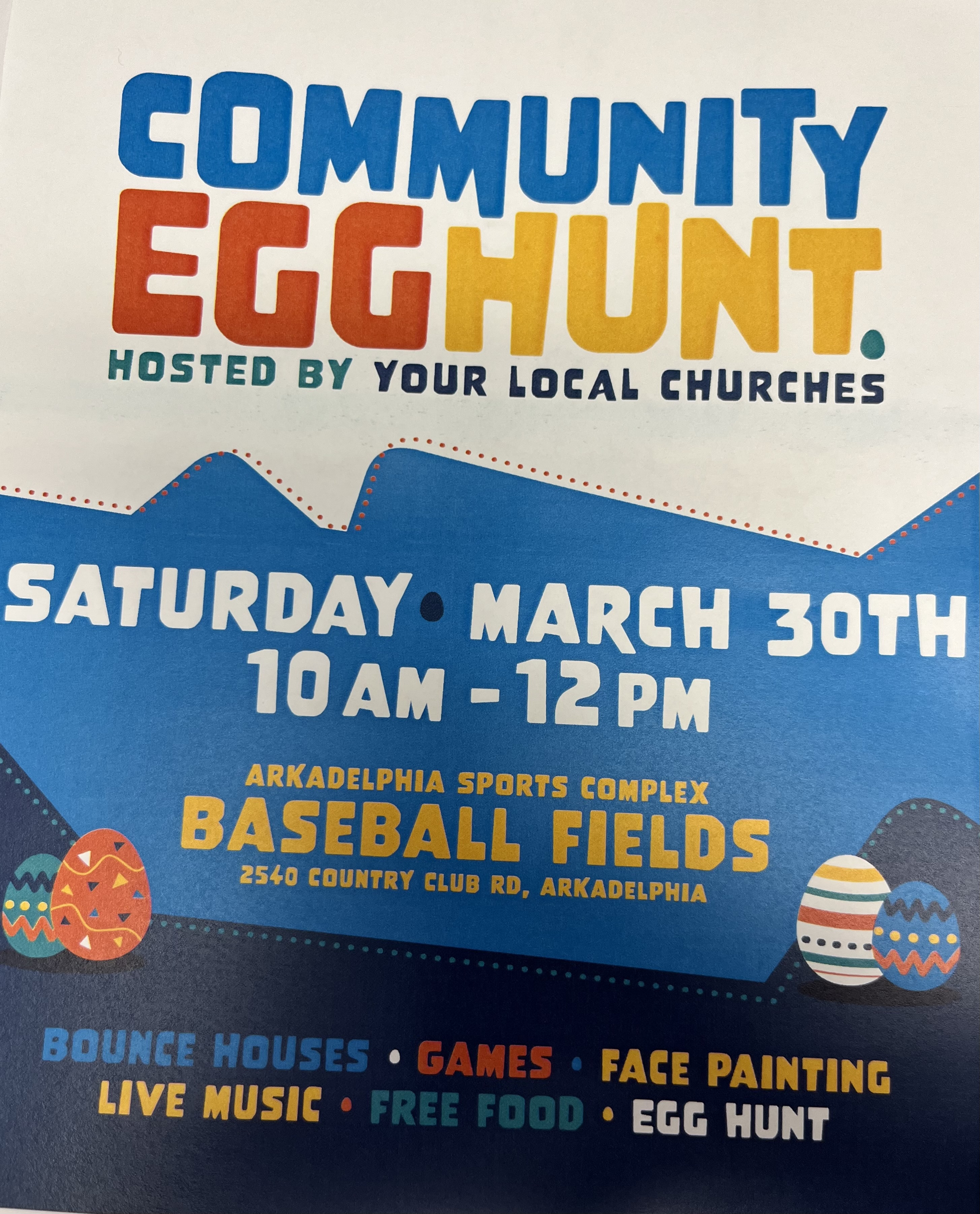 Community egg hunt poster