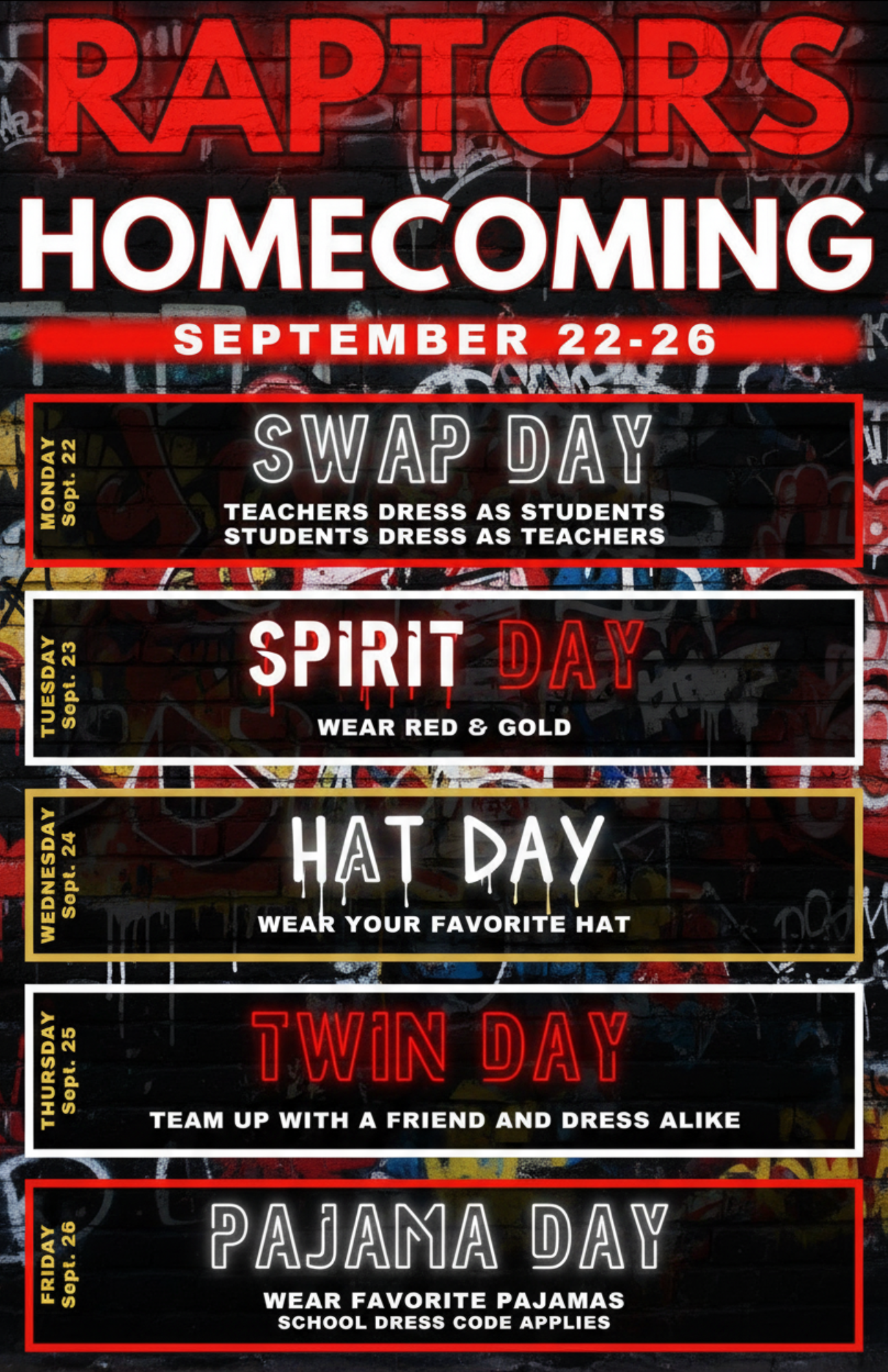 Homecoming spirit week information 