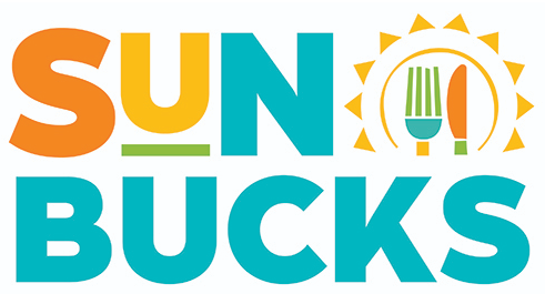 SUN Bucks logo with a fork and knife