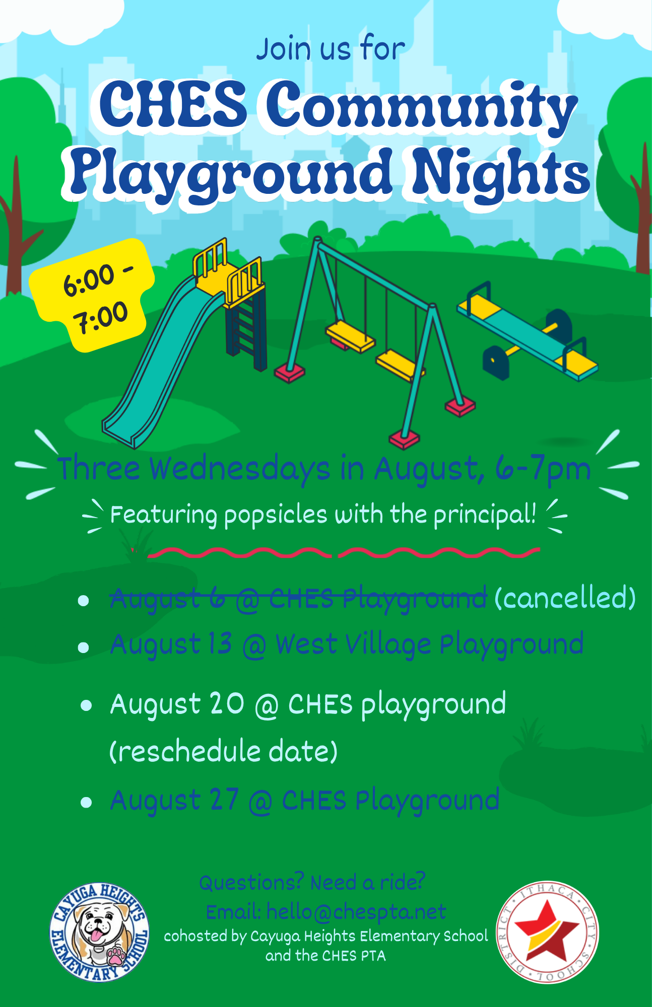Updated Playground Night flyer