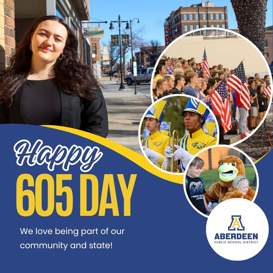 Happy 605 Day - we love being part of our community and state! With pictures of our students in the community