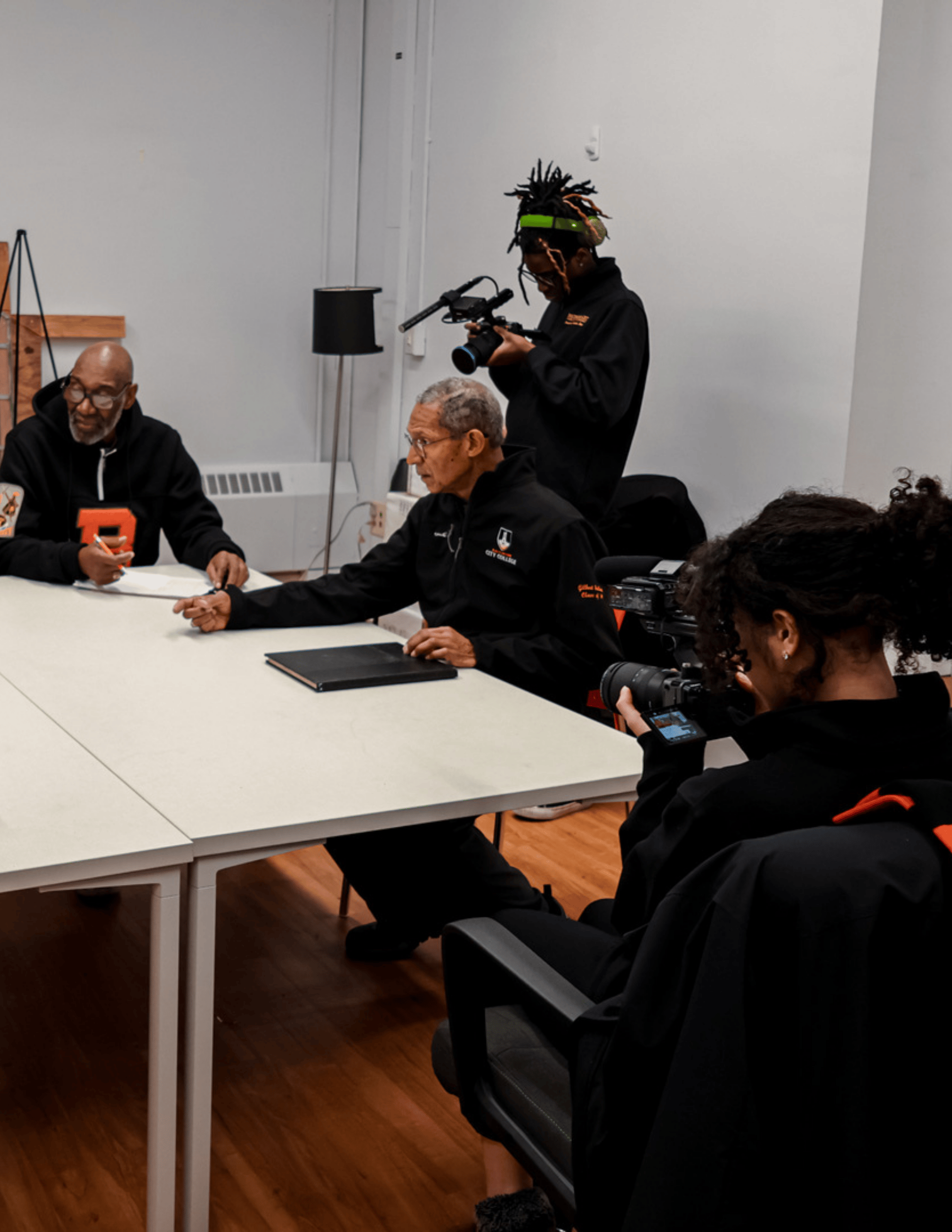 Behind the scenes of "City Forever," a short documentary film