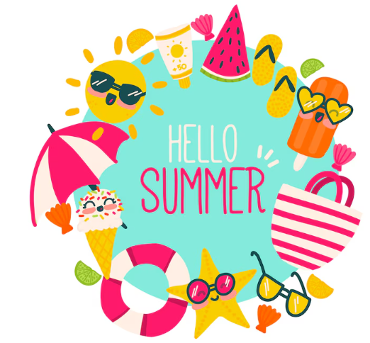 hello summer graphic for May and June 2025 newsletters