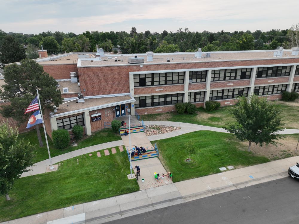 Ariel view of Hallett Academy