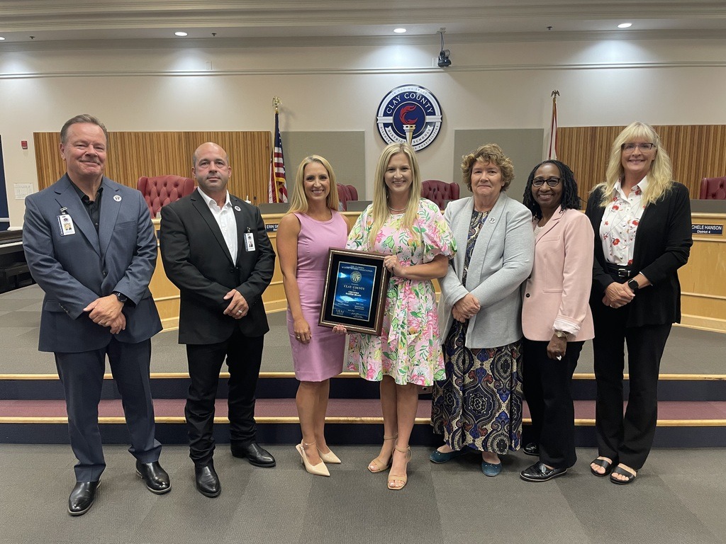 Board members receiving recognition