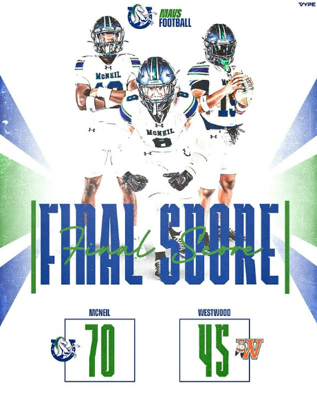 McNeil Football Poster 70 - Westwood 45