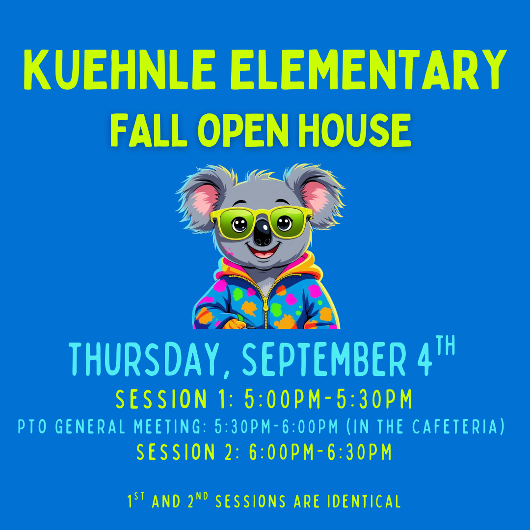 Fall Open House September 4th 5:00-6:30 PM