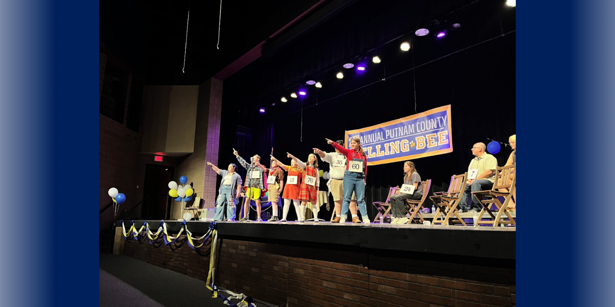Students on stage 