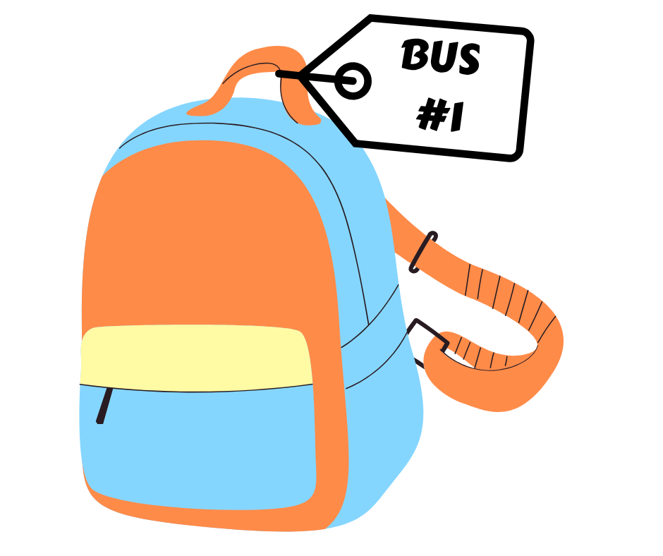 backpack with tag