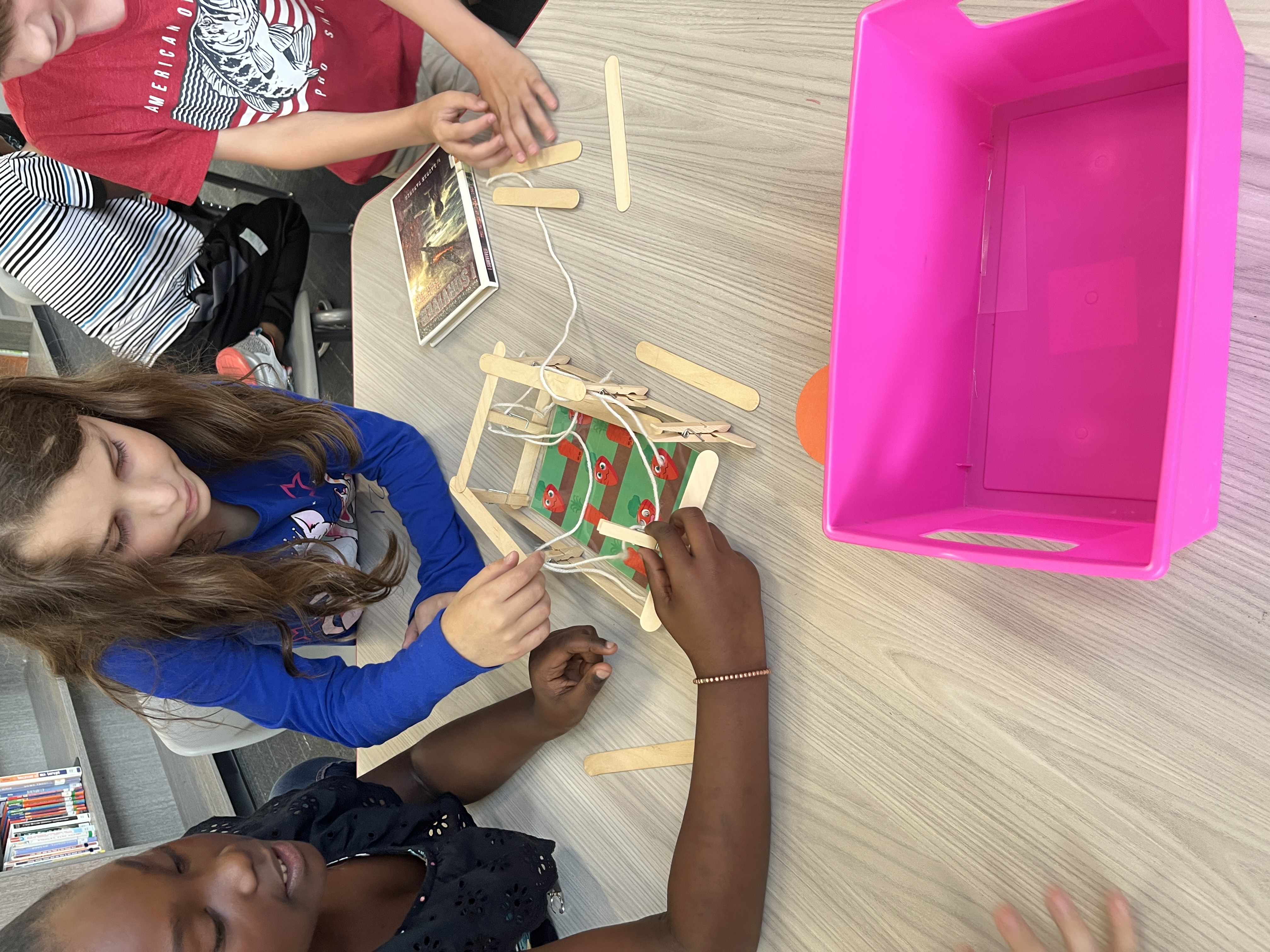 students working on their carrots