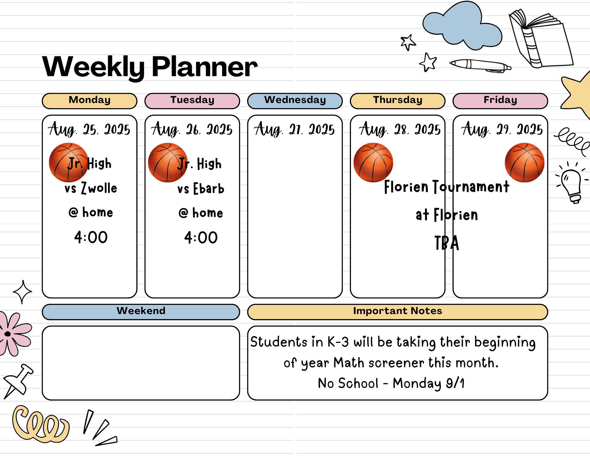 Weekly Planner
