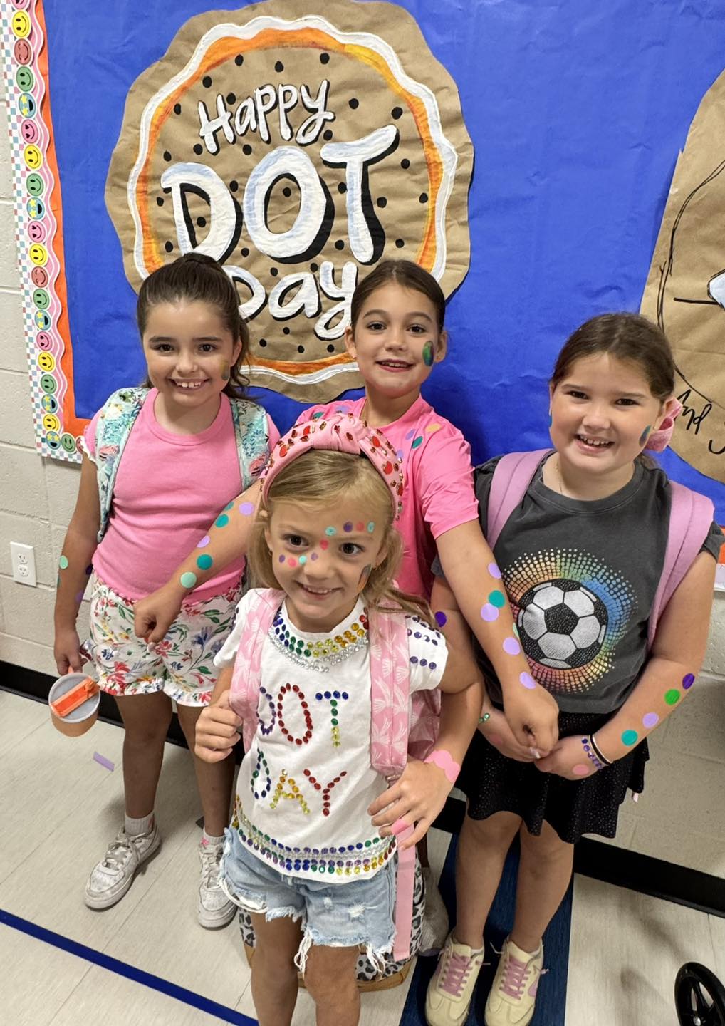 student giving a hi five