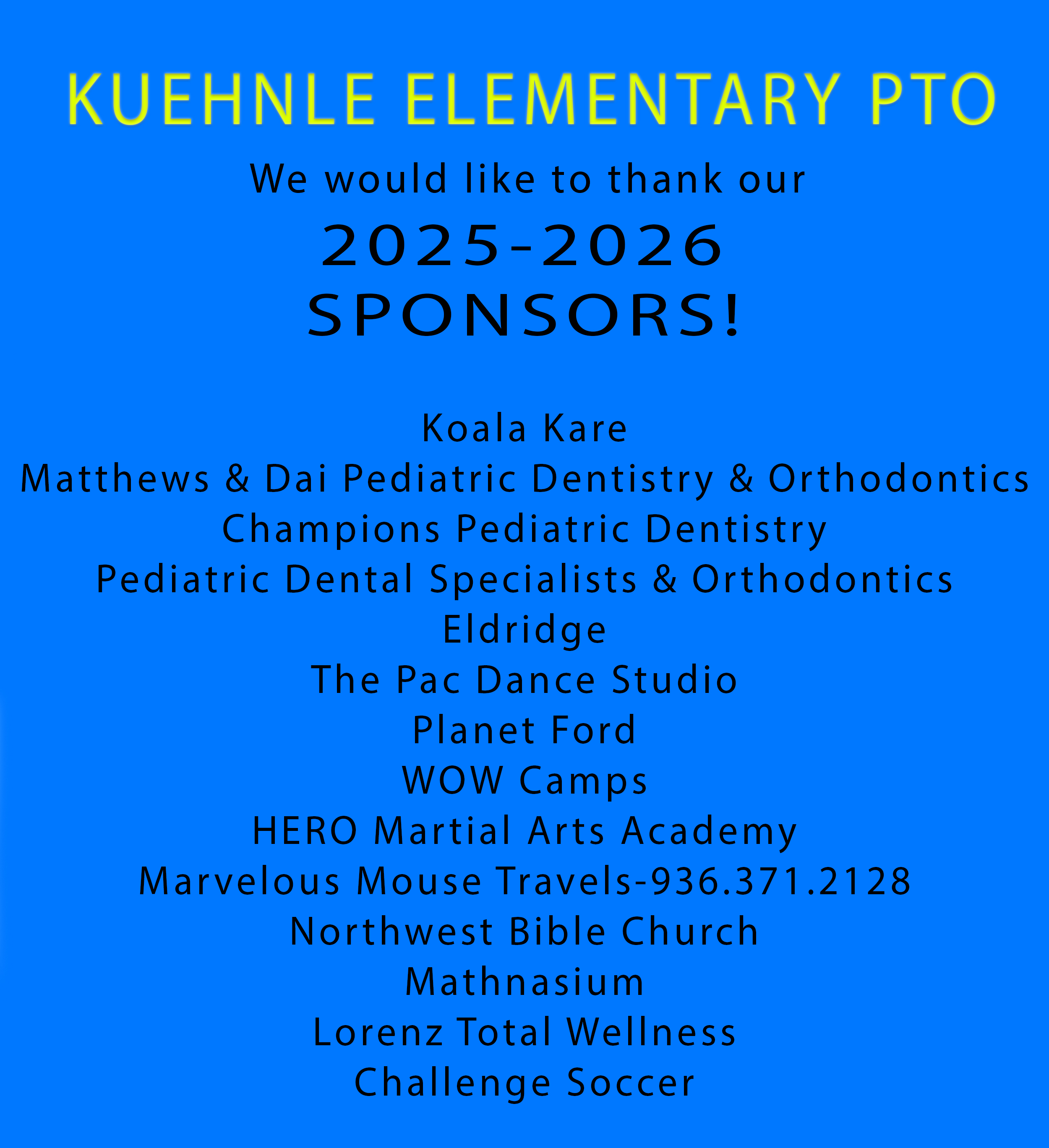 image of pto sponors names