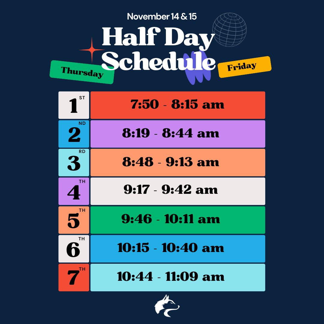 Schedule on half days