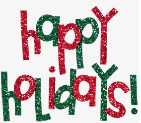 happy holidays graphic for December 2024 newsletter