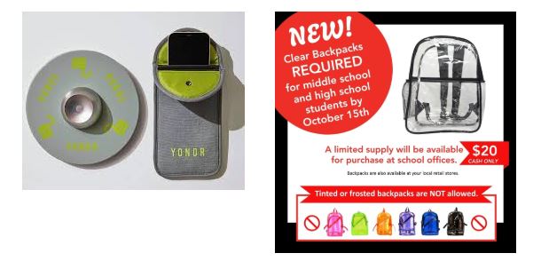 Yondr Pouch and Clear Backpack Image