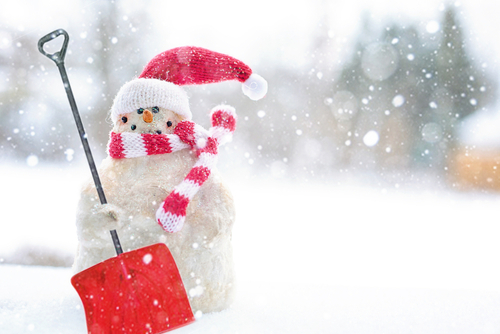 snow man shovel
