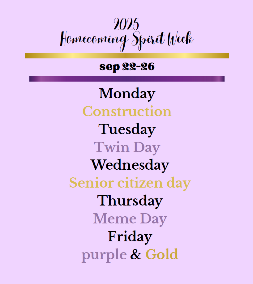 HOCO Spirit Days