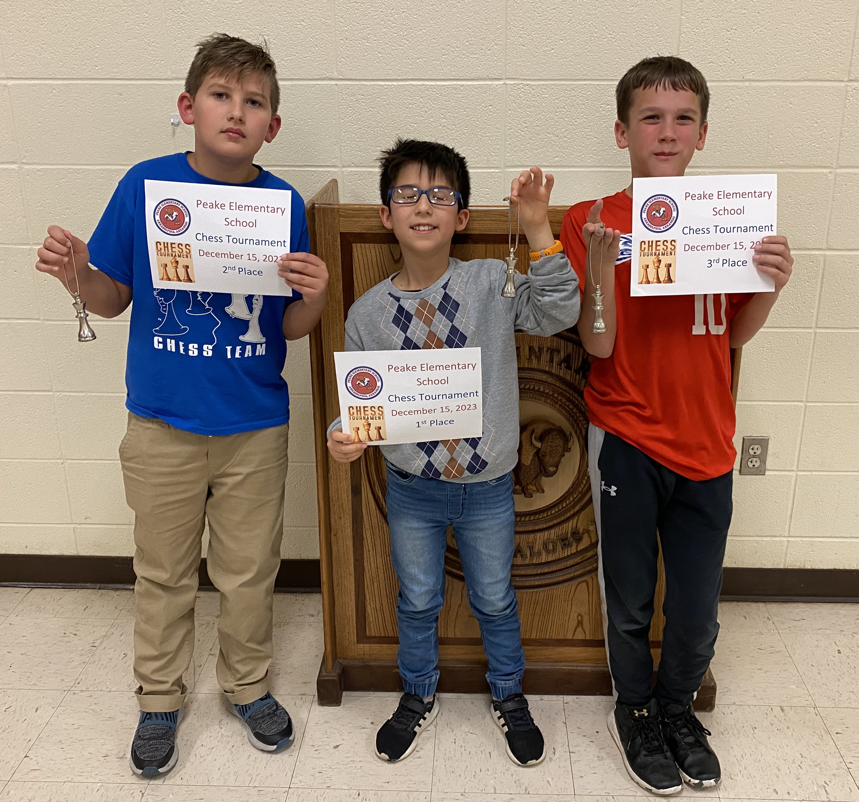 first, second, and third place winners