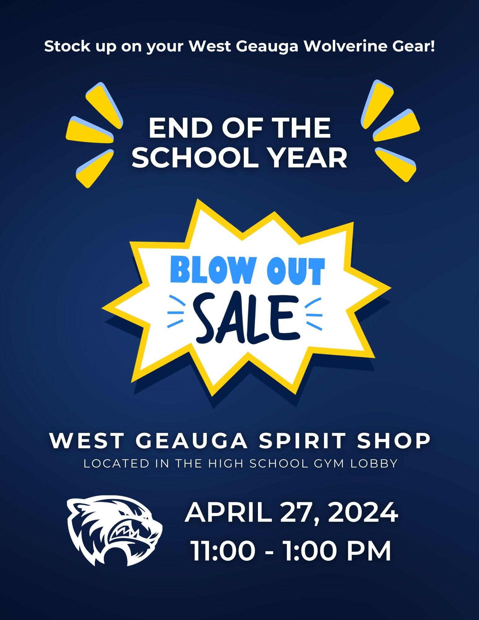 Spirit Shop Blowout Sale