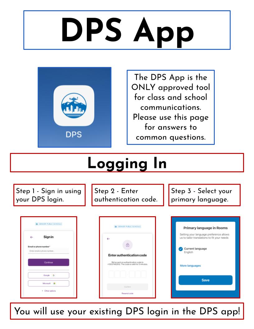 DPS app logging in