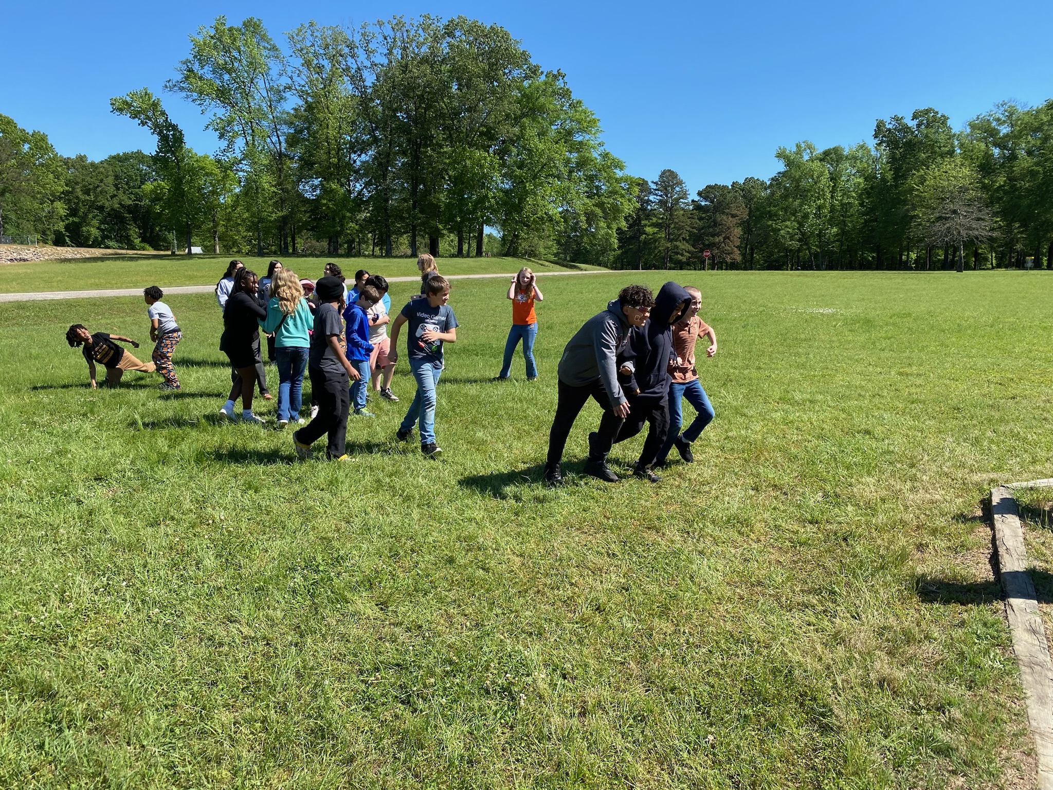 students running